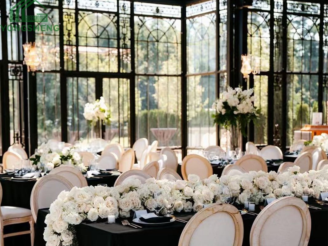 YongSheng Victorian greenhouse, glass greenhouse, greenhouse wedding venue, greenhouse wedding